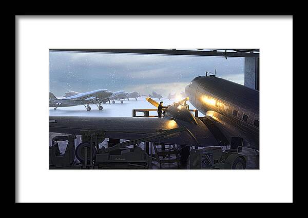 Dc-3 Framed Print featuring the digital art A New Lease On Life by Adam Burch