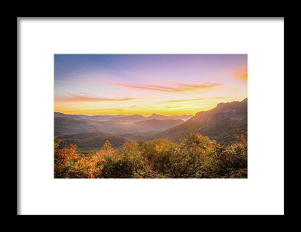 Nantahala National Forest Framed Print featuring the photograph A New Mornings Glow In The Mountains by Jordan Hill