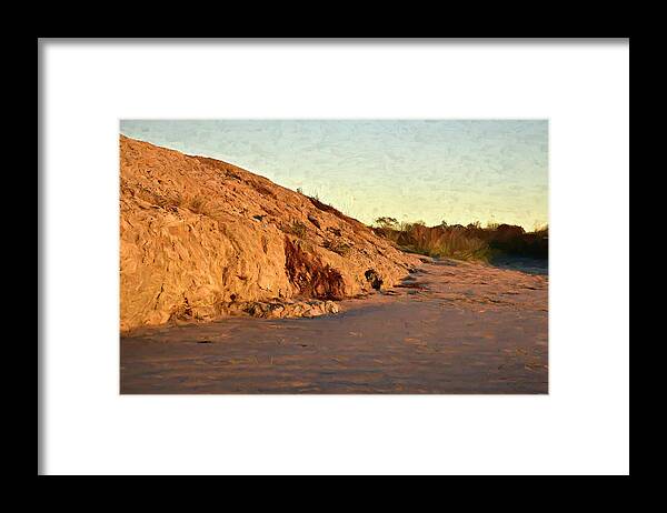 Rock Framed Print featuring the photograph A Path through Geological Time by Nancy De Flon