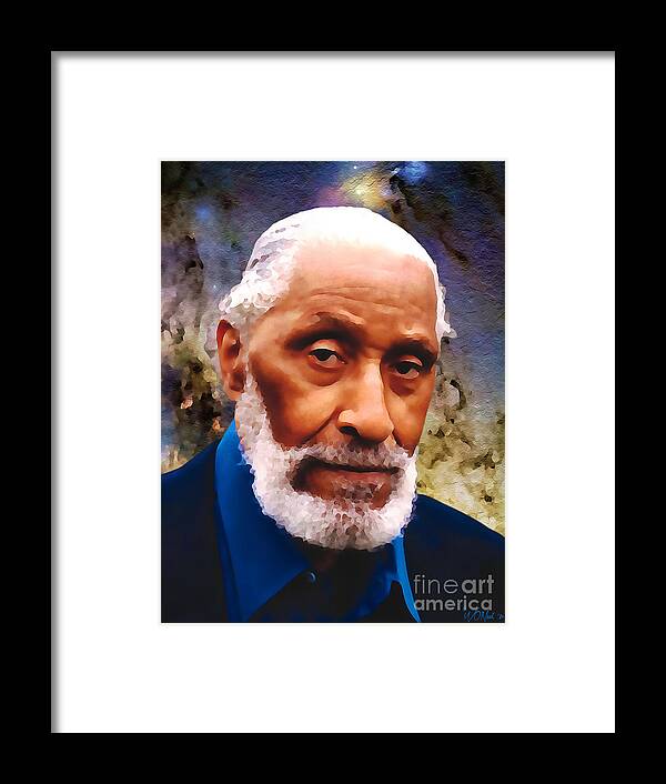 Portraits Framed Print featuring the digital art A Portrait of Sonny Rollins by Walter Neal