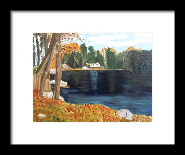 Maine Framed Print featuring the painting A Quiet Day by Linda Feinberg