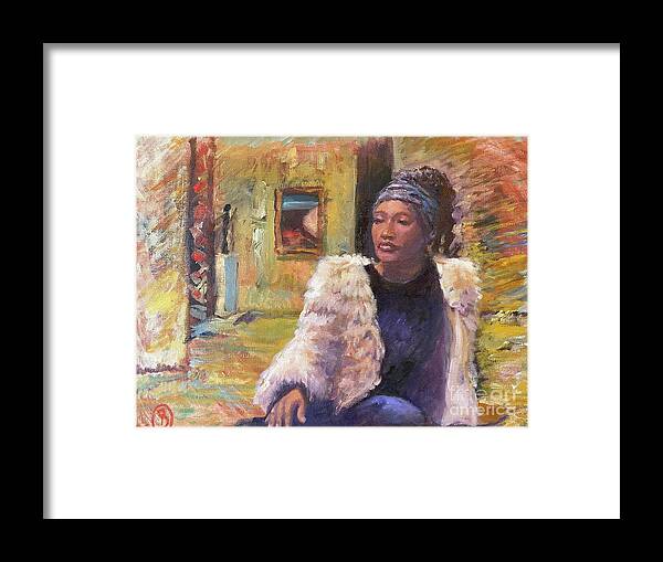  Poetry Framed Print featuring the painting A Regal Pose by B Rossitto