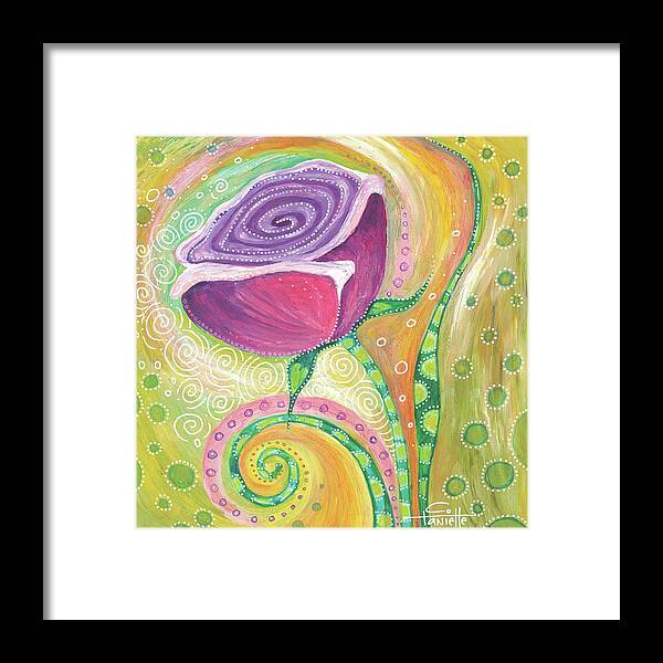 Rose Framed Print featuring the painting A Rose Fit for a Queen by Tanielle Childers