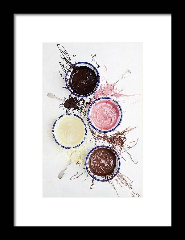 Chocolate Framed Print featuring the photograph A Splattering of Chocolate by Tim Gainey