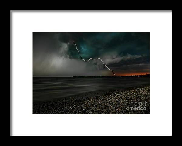 Bavaria Framed Print featuring the photograph A stormy day at the lake by Hannes Cmarits