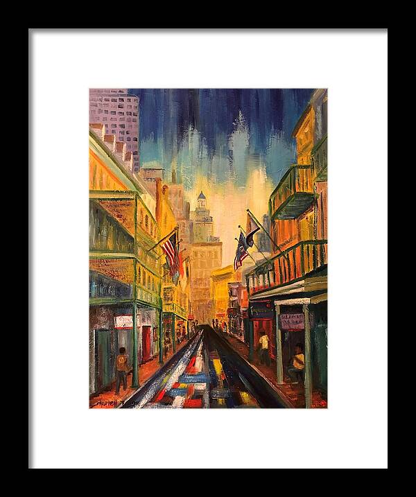 New Orleans Framed Print featuring the painting A Street in New Orleans by Sherrell Rodgers