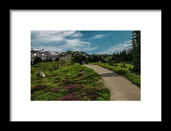 Mount Rainier National Park Framed Print featuring the photograph A Stroll in the Park by Doug Scrima