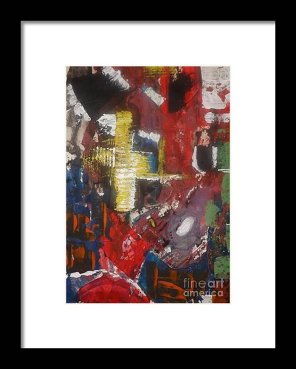 Acrylic Framed Print featuring the painting A Tinge of Jazz by Denise Morgan