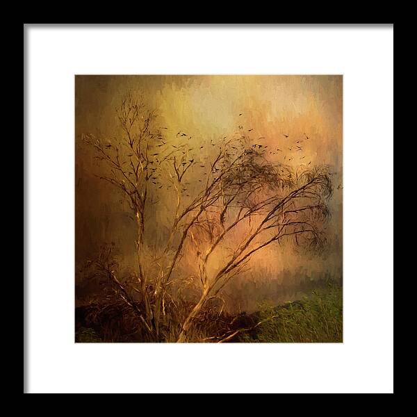 Autumn Framed Print featuring the digital art A Touch of Autumn by Nicole Wilde