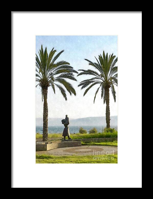 Kibbutz Ein Gev Framed Print featuring the photograph A version of the Israeli statue by William Kuta