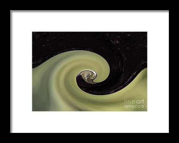 Abstract Framed Print featuring the digital art A Water Drop in the Abstract by L Bosco