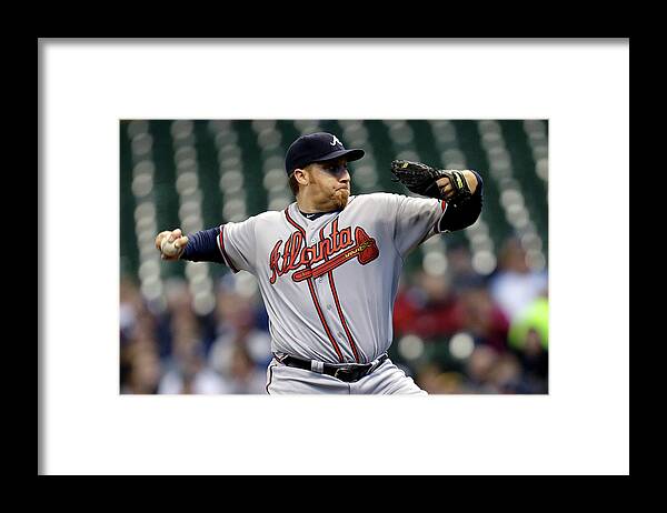 Aaron Harang Framed Print featuring the photograph Aaron Harang by Mike Mcginnis