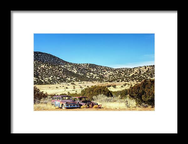 Ghost Town Framed Print featuring the photograph Abandoned Cars - White Oaks Ghost Town by Susan Rissi Tregoning
