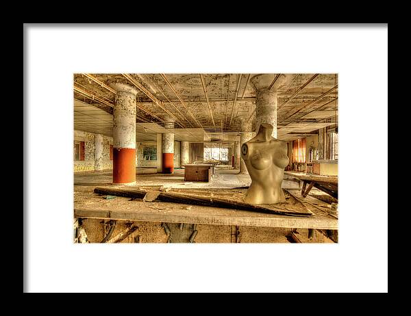 Structure Framed Print featuring the photograph Abandoned Skeleton of a Building 003 by James C Richardson