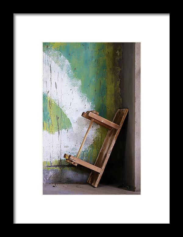 Minimalism Framed Print featuring the photograph Abandoned Table by Prakash Ghai