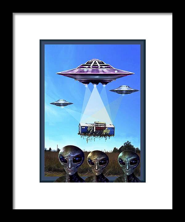 Abduction Framed Print featuring the mixed media Abduction 60 by Hartmut Jager