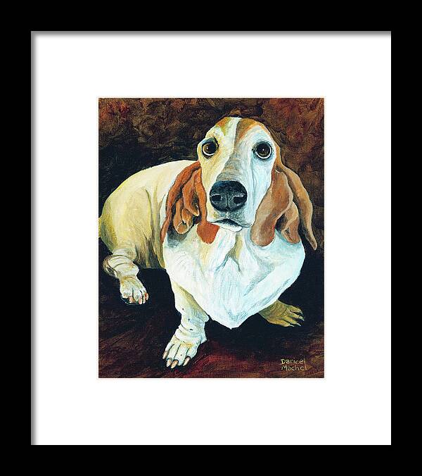 Dog Framed Print featuring the painting Abigail by Darice Machel McGuire