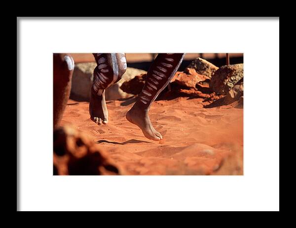 Orange Color Framed Print featuring the photograph Aboriginal. by Grant Faint