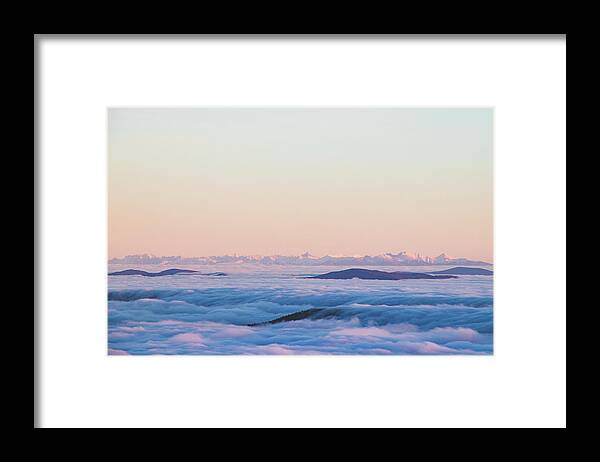 Transportation Framed Print featuring the photograph Above clouds and sunset - High Tatras, Slovakia by Vaclav Sonnek