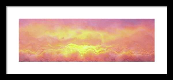 Abstract Art Framed Print featuring the painting Above The Clouds - Abstract Art by Jaison Cianelli