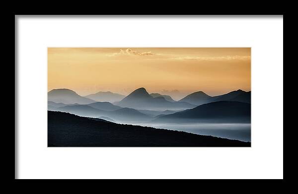 Mountains Framed Print featuring the photograph Above the Clouds by Jorge Maia