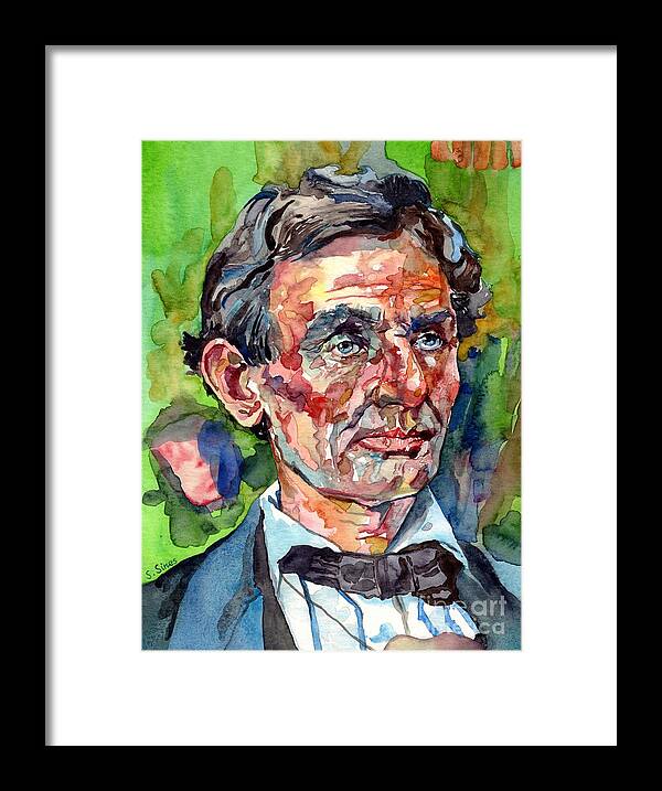 Abraham Lincoln Framed Print featuring the painting Abraham Lincoln by Suzann Sines