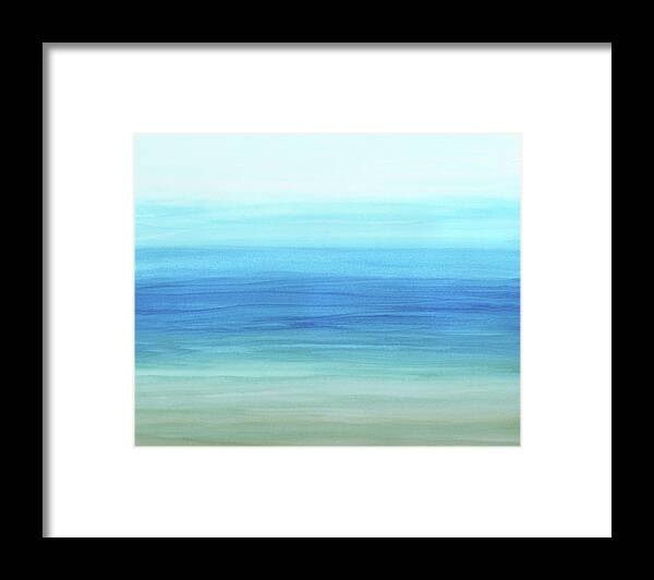 Abstract Framed Print featuring the painting Abstract 45 by Lucie Dumas