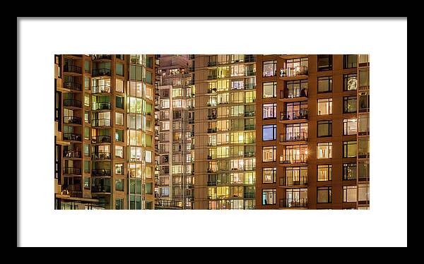 Abstract Framed Print featuring the photograph Abstract Apartment Buildings by Rick Deacon
