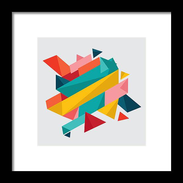 Brochure Cover Framed Print featuring the drawing Abstract Background by Bombuscreative