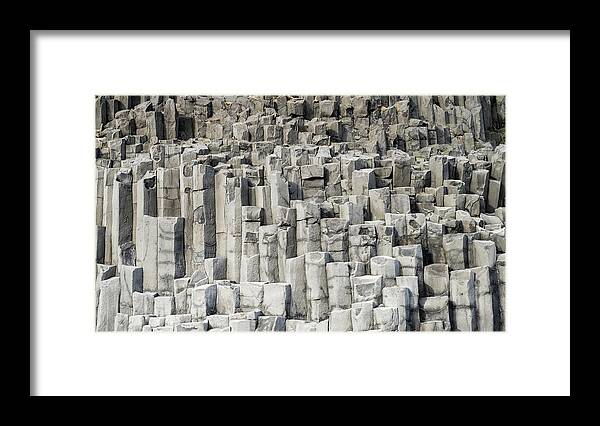 Iceland Framed Print featuring the photograph Abstract Basalt Columns by William Kennedy