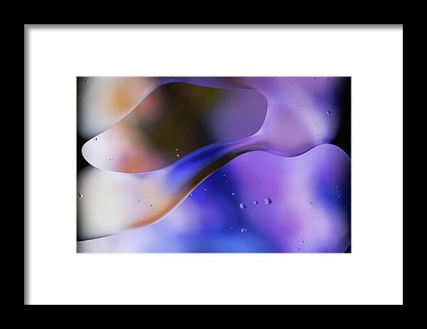 Wave Framed Print featuring the photograph Abstract Blue and Gold by Amelia Pearn