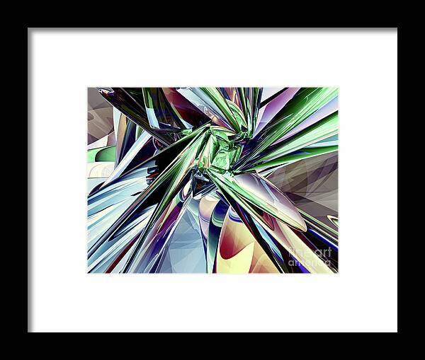 Three Dimensional Framed Print featuring the digital art Abstract Chaos by Phil Perkins