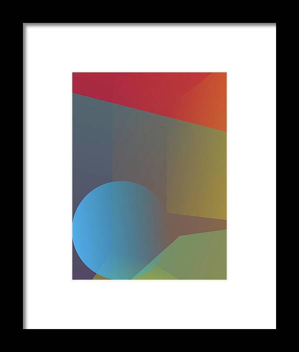 Artistic Framed Print featuring the digital art Abstract Colorful Gradient Pop Art 103 by Ahmad Nusyirwan