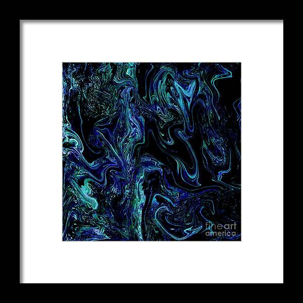 A-fine-art Framed Print featuring the painting Abstract Elegance 21 by Catalina Walker
