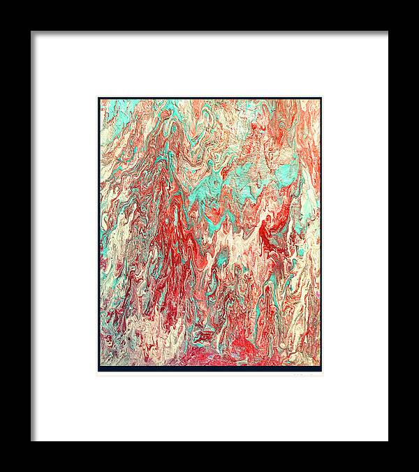 Abstract Expressionist Painting Framed Print featuring the painting Abstract Expressionist Painting, Pourhouse17 by A Macarthur Gurmankin