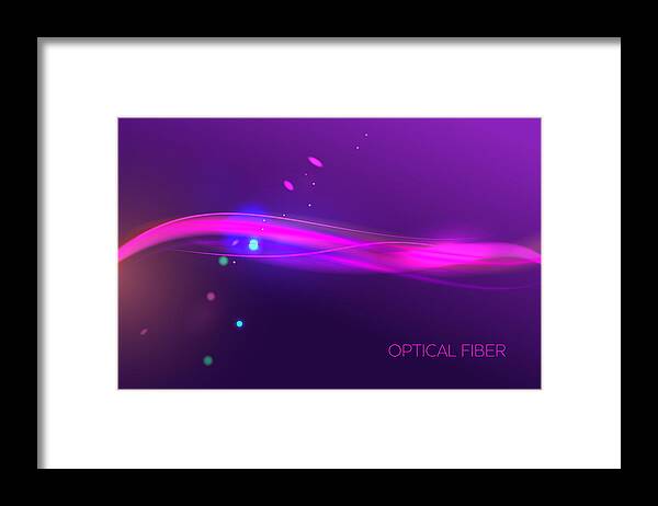 Curve Framed Print featuring the drawing Abstract Fiber Network Background by AF-studio