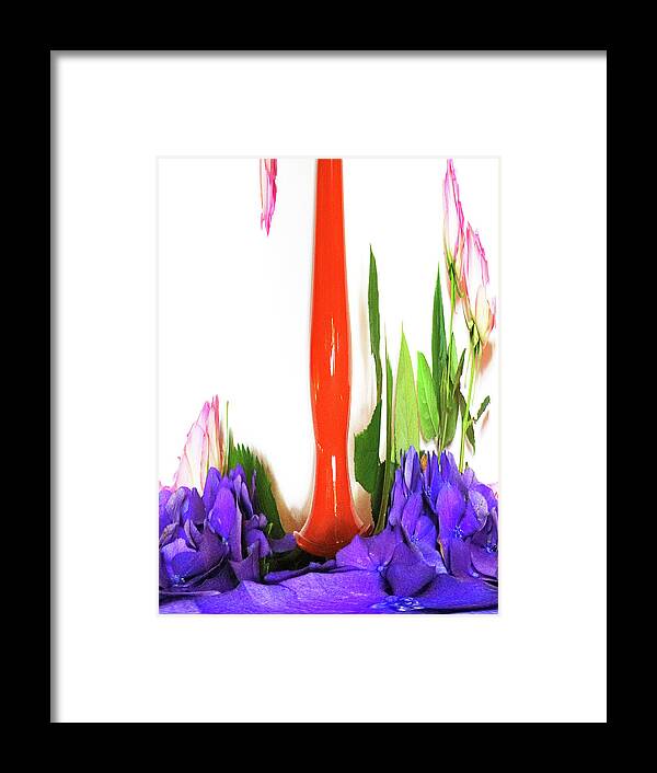 Flowers Framed Print featuring the digital art Abstract flowers 1 by Kathleen Illes