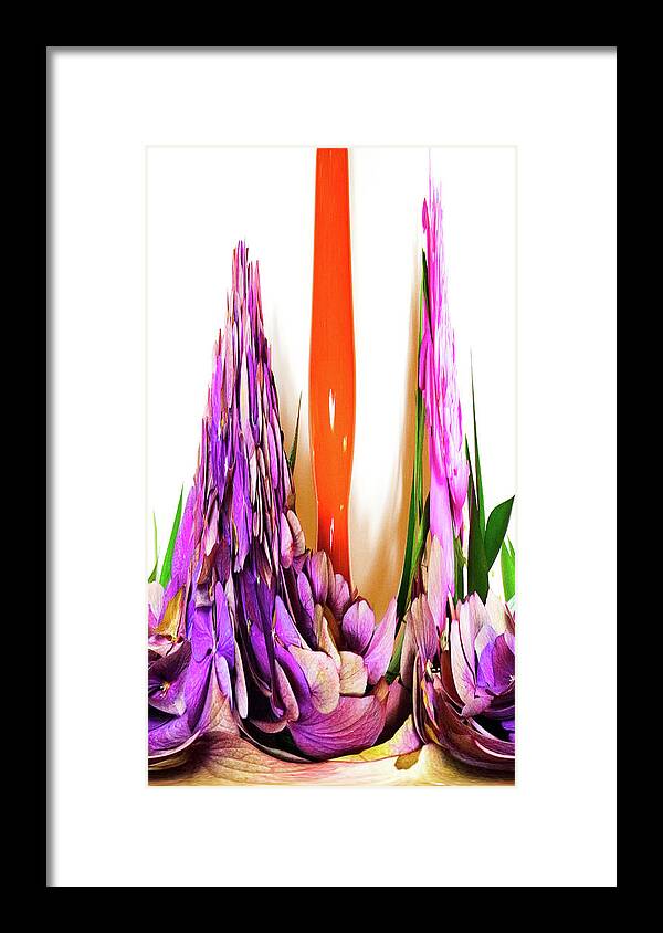 Flowers Framed Print featuring the digital art Abstract Flowers 2 by Kathleen Illes