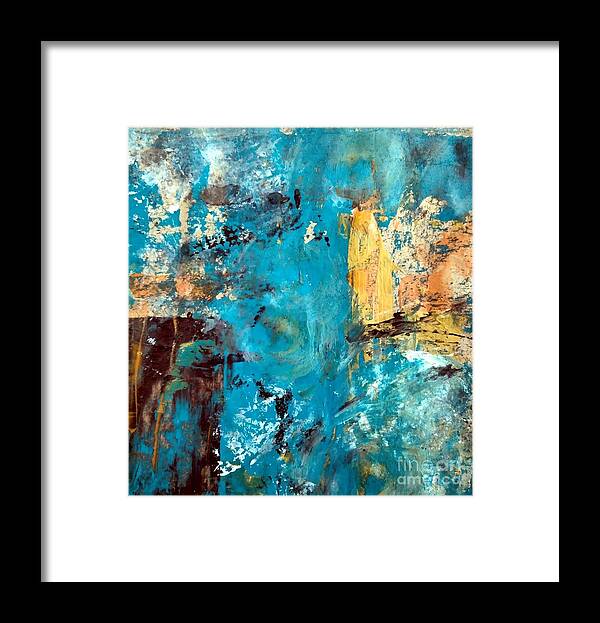 Acrylic Framed Print featuring the painting Abstract Freedom by Deborah Ann Baker