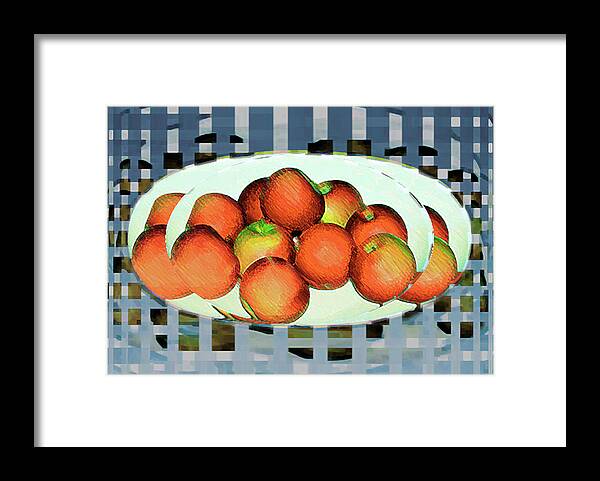 Art Framed Print featuring the digital art Abstract Fruit Art  156 by Miss Pet Sitter
