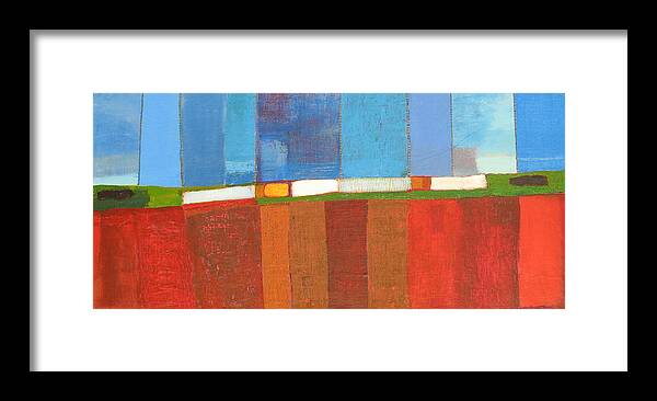 Peace Framed Print featuring the painting Abstract landscape 2 by Habib Ayat