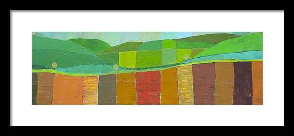 Landscape Framed Print featuring the painting Abstract Landscape 3 by Habib Ayat