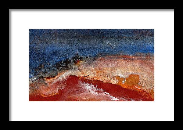 Abstract Landscape Framed Print featuring the painting Abstract Landscape No.6 by Wolfgang Schweizer
