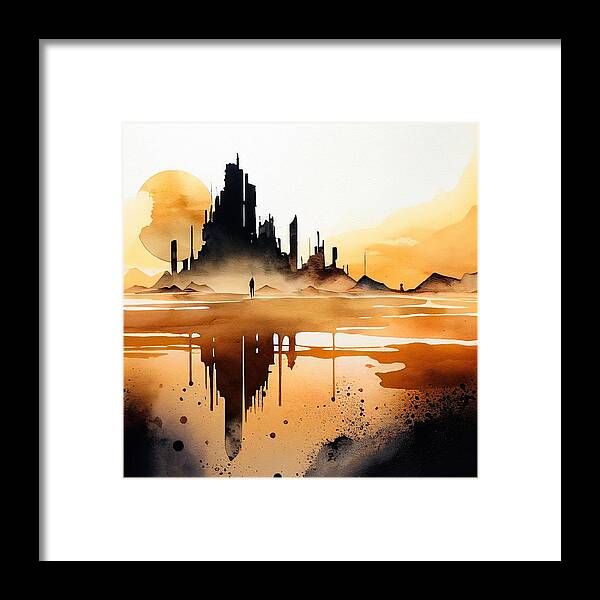 Abstract Framed Print featuring the painting Abstract Landscapes No. 20 by My Head Cinema