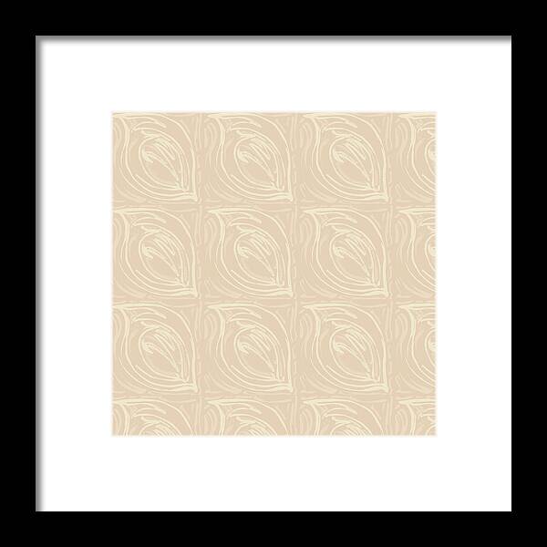 Abstract Framed Print featuring the digital art Abstract Leaf Print Tribal Tropical by Sand And Chi