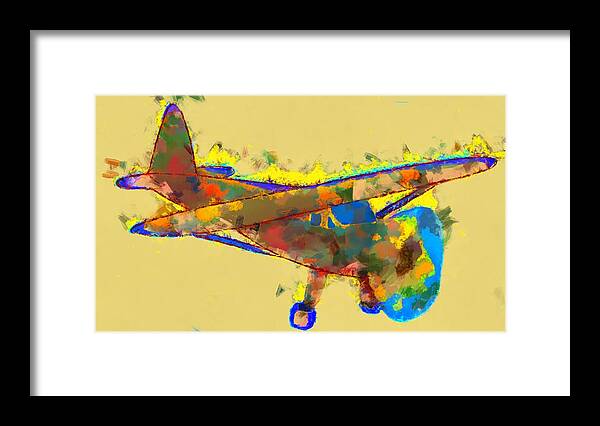 Abstract Framed Print featuring the mixed media Abstract Monoplane by Christopher Reed