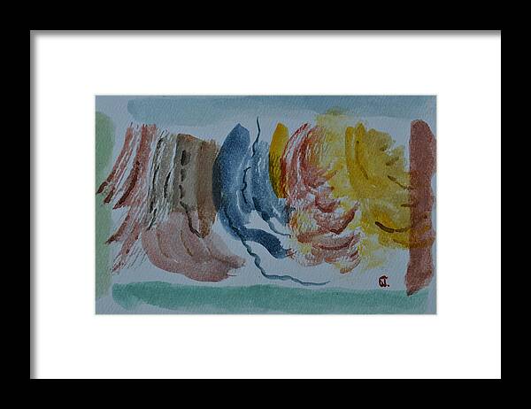 Abstract Over New Mexico Framed Print featuring the painting Abstract Over New Mexico by Warren Thompson
