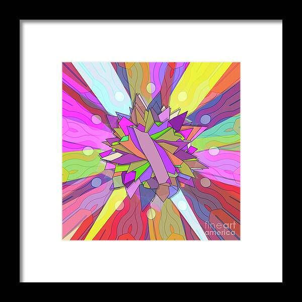 Abstract Framed Print featuring the digital art Abstract Pattern Design - SA1 by Philip Preston