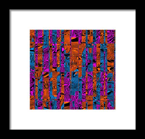 Digital Framed Print featuring the digital art Abstract Pattern by Ronald Mills