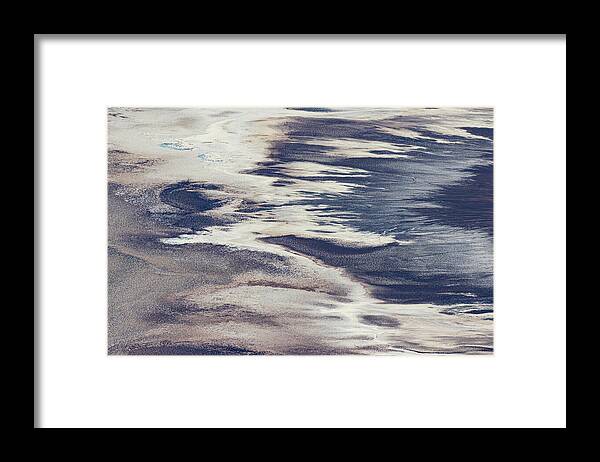 Golden Hour Framed Print featuring the photograph Abstract Patterns in Badwater Basin by Mike Lee